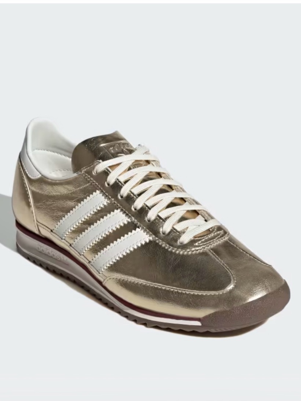 adidas Women's Metallic Gold and White Retro Sneakers